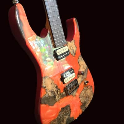 Leo Jaymz Monsoon/Gold Burl Resin/Free Shipping/Set Up/Dual Humbuckers image 1