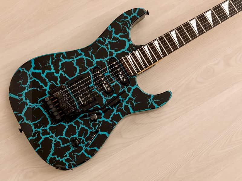 1980s Charvel by Jackson Dinky Custom DK-085-SSH Blue Crackle