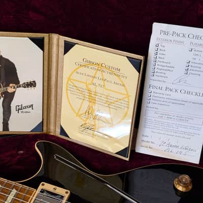 2012 Gibson Alex Lifeson Signature Les Paul Axcess RARE Ebony Black #AL717 Original Run COA & OHSC image 3