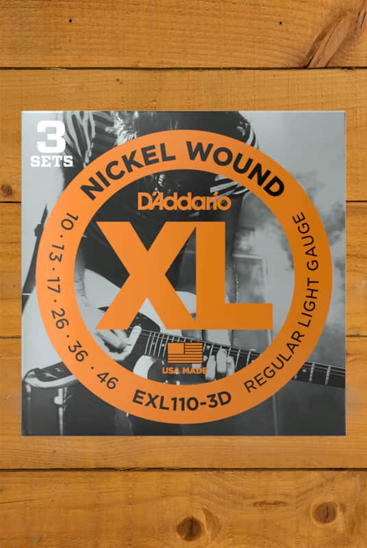 D'Addario EXL110-3D Nickel Wound Electric Guitar Strings - 10-46 image 1