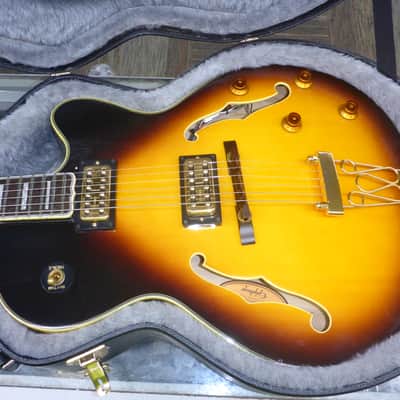 Epiphone Joe Pass Emperor II VS w/Case( Considered 2nd ) : Frets Leveled , Crowned & Dressed 2007 - Vintage Sunburst image 3