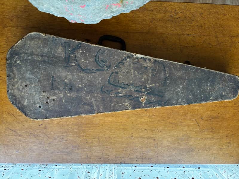 Vintage 1956 Danelectro Hardshell Case – Generously Relic'd by Time, Wildlife, and "KC" image 1