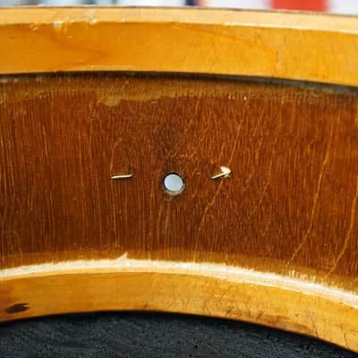 1960s Japan Del-Rey 5.5x14" Mahogany Snare Drum w/ Rings - Black Osyter image 6