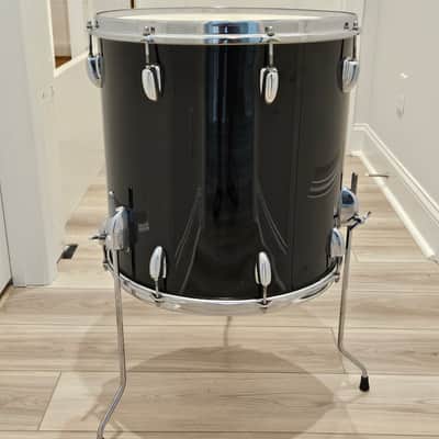 70s Slingerland 16 x 16 Floor Tom Black Wrap 16x16 - Maple outer ply image 3