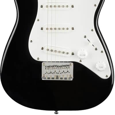 Fender Squier 3/4-Size Kids Mini Strat Electric Guitar - Black w/ Amplifier image 2