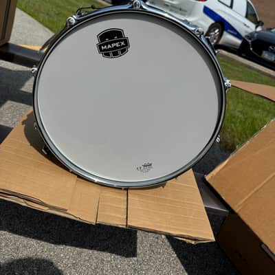 Mapex ARST4551CEB Armory Tomahawk 14x5.5" Steel Snare Drum 2010s - Black Chrome image 2