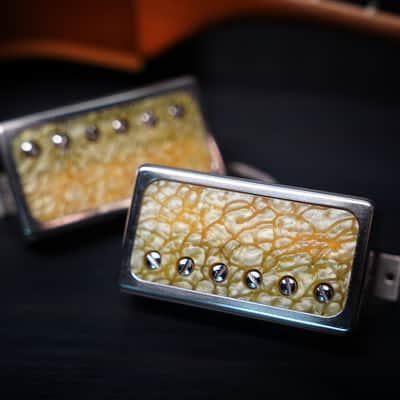 The Revival™ PAF Humbucker Set — Handwound | Unpotted | Aged Pearl Cover | USA Boutique image 1