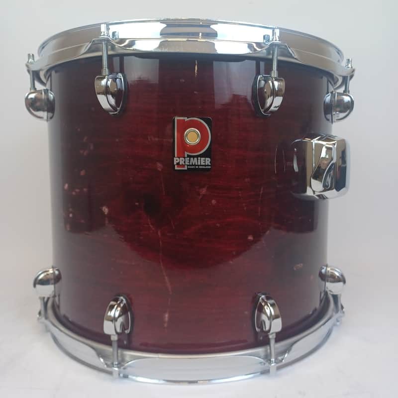 Premier 12x14"Rosewood XPK Tom Drum Vintage 90s Made In England 7Ply Birch Shell image 1