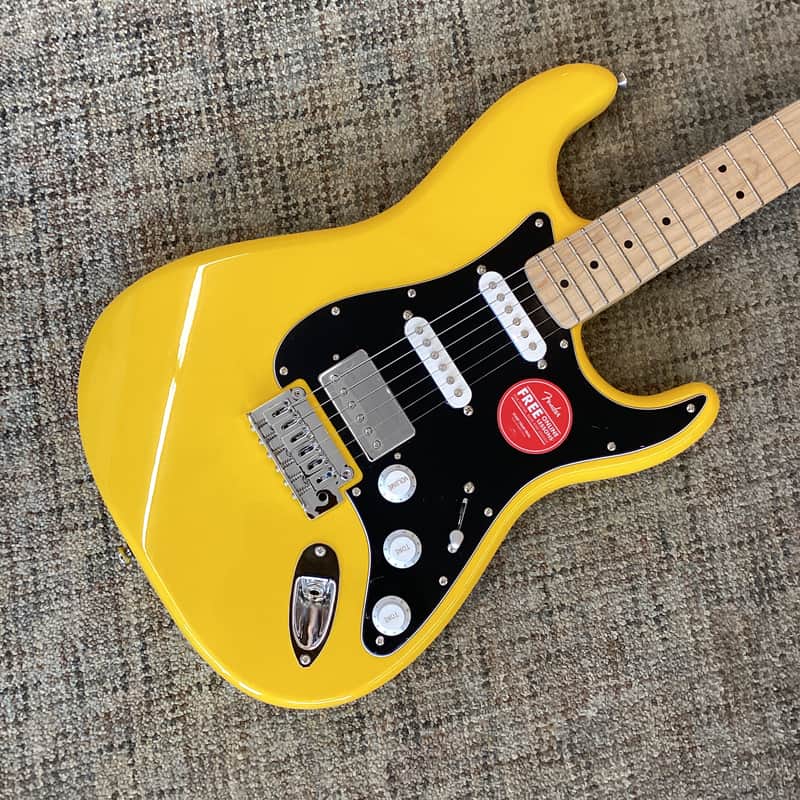 Squier FSR Affinity Series Stratocaster HSS with Maple Fretboard 2025 in Graffiti Yellow image 1