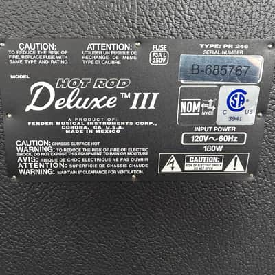 Fender Hot Rod Deluxe III 3-Channel 40-Watt 1x12" Guitar Combo 2010 - 2017 - Black image 6