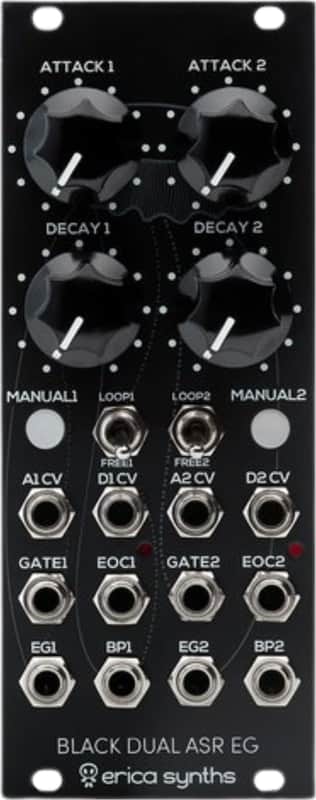 Erica Synths Black Dual ASR EG Looping AD/ASR Envelope Generator Eurorack Synth Module image 1