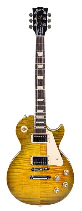 Gibson Exclusive Les Paul Standard 60s AAA Figured Top Aged Green Lemon Fade image 1