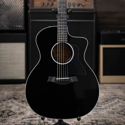 Taylor 214ce-BLK Plus Grand Auditorium Acoustic/Electric Guitar - Black with Aerocase image 3