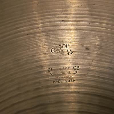 Vintage 1940s A Avedis Zildjian Trans Transition Stamp 18" Crash Ride Cymbal 1704g image 3