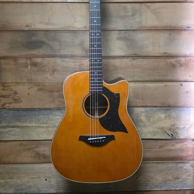 Yamaha A5R A.R.E. Acoustic/Electric Guitar - Vintage Natural w/ Hard Case image 8