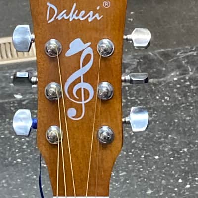 Dakesi Acoustic guitar 38 in cutaway Natural image 3