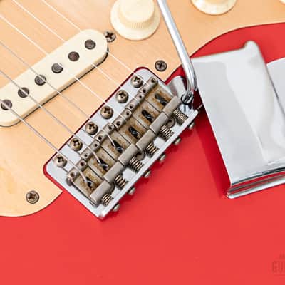 1959 Fender Stratocaster Vintage Guitar Pre-CBS, Matador Red Lacquer (Riggio) w/ Tweed Case image 8