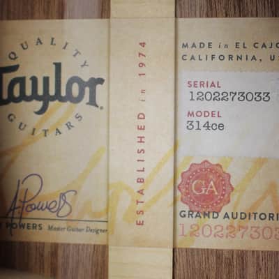 2023 Taylor 314ce V-Class Grand Auditorium Acoustic-Electric Guitar Natural w/Case image 5