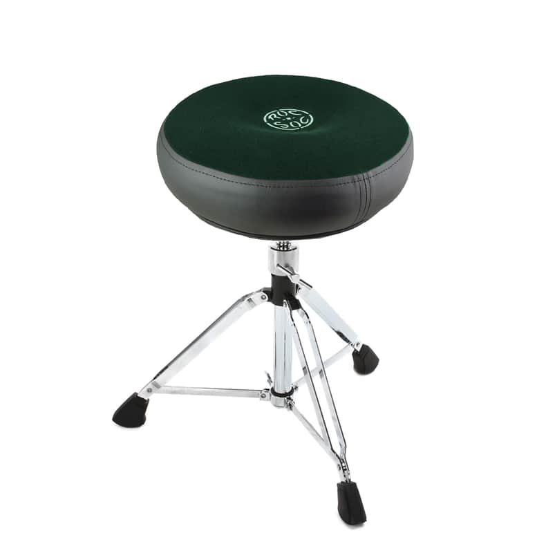 Roc N Soc Drum Stool Throne With Custom Base ROUND TOP Green image 1