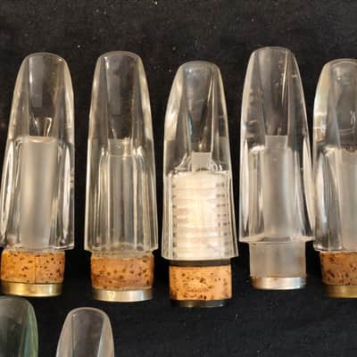 10 clarinet mouthpieces crystal (Selmer, Bucchi, Lucien, pomarico) Rare Good State image 15