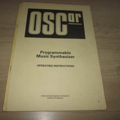OSCar Vintage Synthesizer - Original Operating Instructions Owner's Manual - Rare image 1