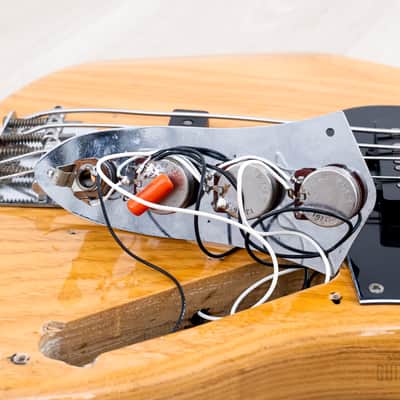 1976 Fender Jazz Bass Natural Ash w/ Pearl Blocks + Binding, Case image 22