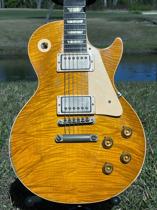 2025 Gibson Custom Shop 1959 Les Paul Standard Reissue R9 – Lemon Burst Murphy Lab Ultra Heavy Aged – Incredible Flame Top image 1