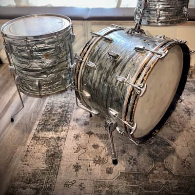 Ludwig  Vintage 60s Keystone Early 60s - Sky Blue Pearl image 1