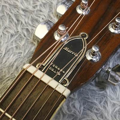 1973 made Vintage Acoustic Guitar MORRIS W-30 Solid Spruce Top Made in Japan image 9