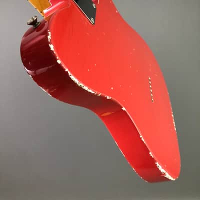 LEFTY! Vintage Boutique Custom Relic TL51 Nocaster Fiesta Red Nitro Lacquer Tele Guitar 1/4 Sawn Made in USA Klein Pickup 7 lb HSC image 13