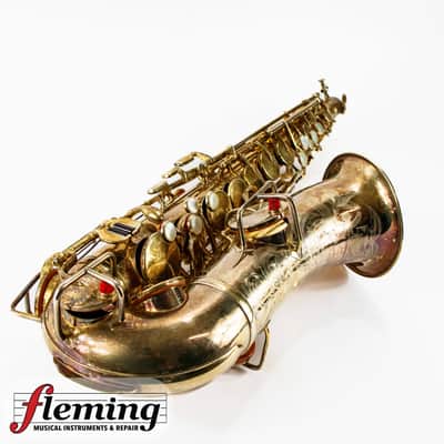 Vintage 1920 King "The King" Alto Saxophone - Brushed Gold Plate image 4