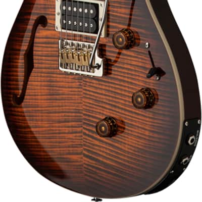 PRS SE Custom 24 Semi-Hollow Piezo 2025 - Present - Orange Tiger Smokeburst image 2