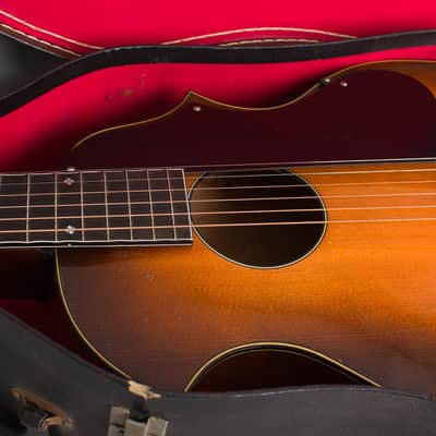 Kay  Kay Kraft Venetian Style B Arch Top Acoustic Guitar (1932), black chipboard case. image 12