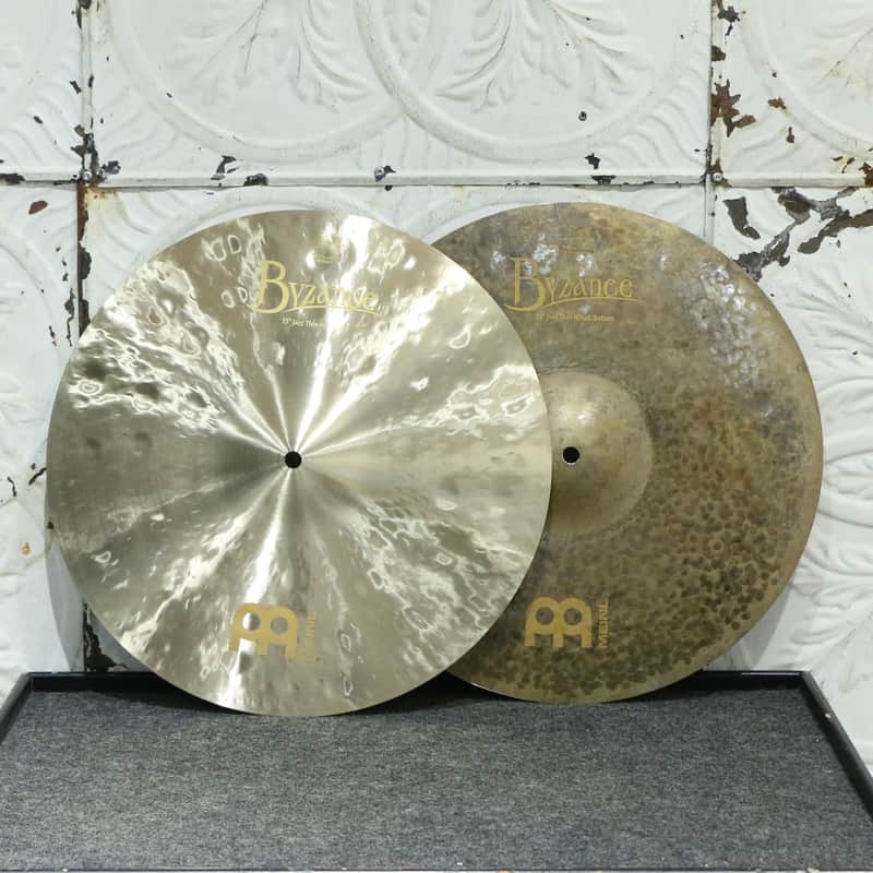 Meinl Byzance Jazz Thin Hi-hat Cymbals 15in (916/1092g) image 1