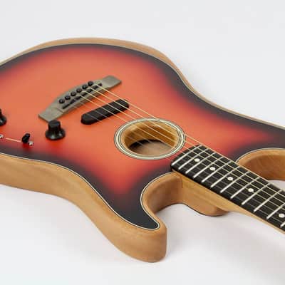 Fender American Acoustasonic Strat Ebony Fingerboard 3-Color Sunburst w/Gig Bag 2020 (0972023200) image 4