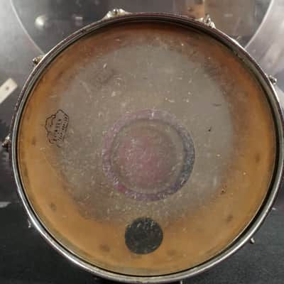 Late 1970s / Early 1980s Ludwig Classic 14x7 Wood Shell Snare Drum White Finish Blue Olive Badge image 11