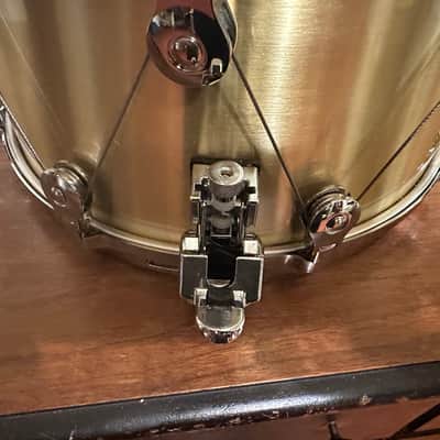 WTS Steve Pruitt Signature Series 7.5 x 13 Brass Snare Drum, fantastic shape image 4