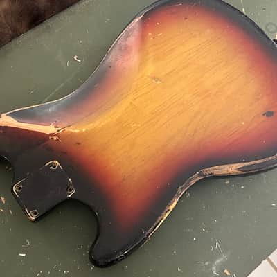 Vintage Fender Mustang Body Partially Loaded 1971 - Sunburst image 8
