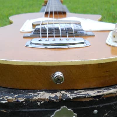 Vintage 60's Guyatone LG40 Original And Complete With Case, Natural, VGC, RARE! image 13
