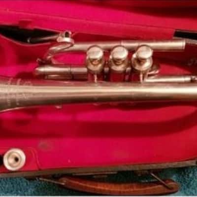 SML Strasser Marigaux Lemaire B Flat Silver Plated Cornet 1930s image 7