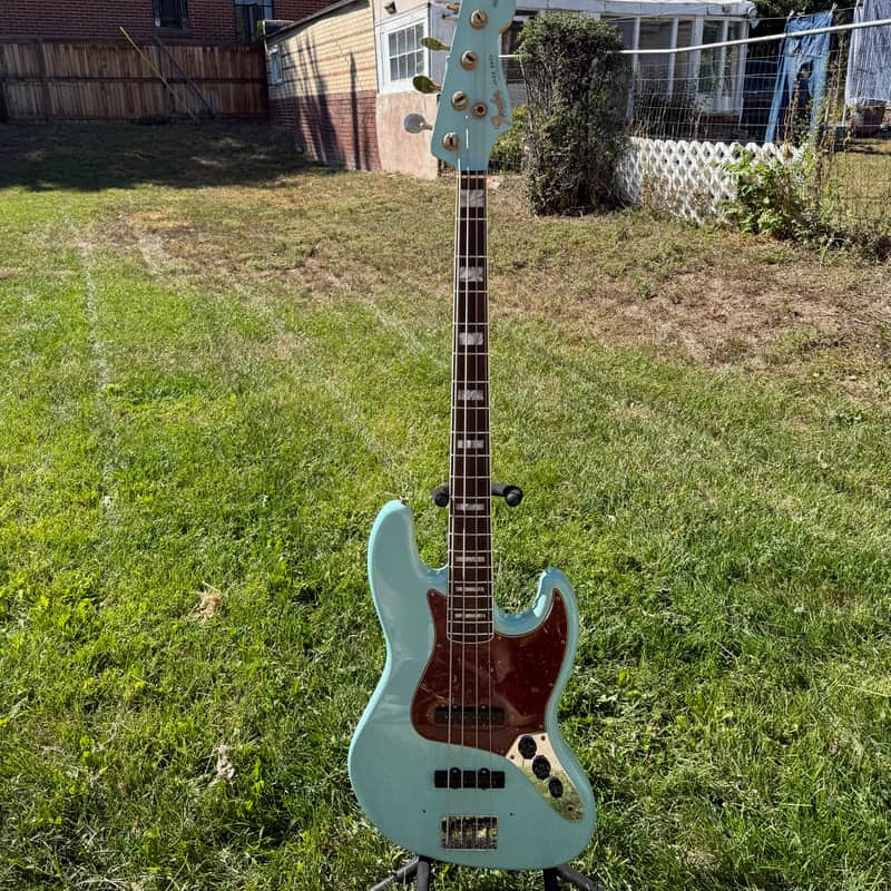 2024 Fender Custom Shop Limited Edition '66 Jazz Bass - Journeyman Relic - Aged Daphne Blue - 9.4lbs - RARE! Matching Headcap image 1