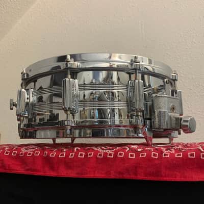 Tama No. 8005 Imperialstar King-Beat Steel 5x14" Snare Drum with Parallel Action Strainer 1977 - 1985 - Chrome Over Steel image 6