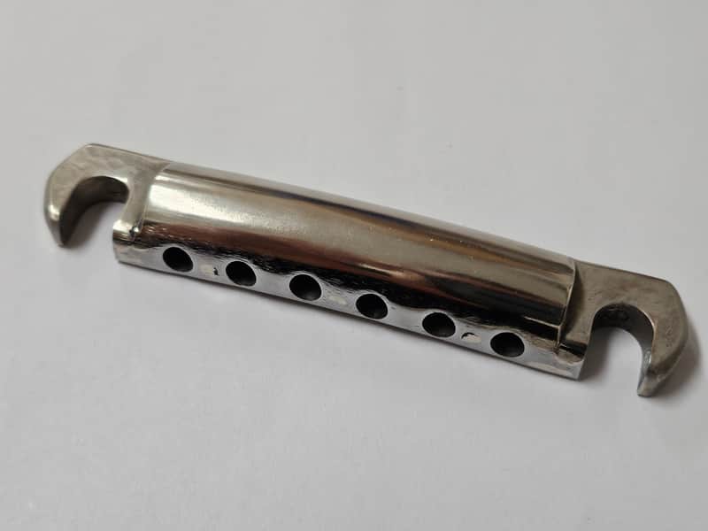 Gibson Vintage 1950's Nickel Stop Tailpiece 1956 1957 1958 1960 Les Paul ES image 1