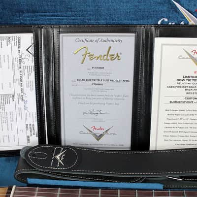 Fender Custom Shop Limited Edition Bow Tie Telecaster 2026 Aged Firemist Gold image 13