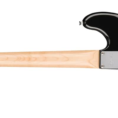Squier Paranormal Rascal Bass HH, Laurel Fingerboard, White Pearloid Pickguard, Metallic Black image 4