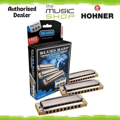 Hohner MS Series Blues Harp Pro Pack , 3 x Harmonicas, C, G & A Major - M5330 image 1