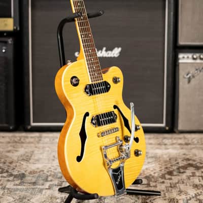 Epiphone Wildkat Semi-Hollow Electric Guitar - Antique Natural with Hardshell Case - Used image 14