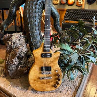 Custom Built Ray Gun J5 Obeche / Maple Burl body Maple / Ebony Neck DiMarzio PUs image 1
