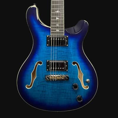 PRS SE Hollowbody II Electric Guitar in Faded Blue Burst image 1