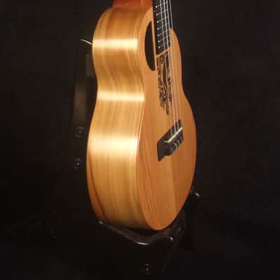 Handmade Concert Ukulele, Solid Taiwania, Mahogany, Abalone Inlay, Soft-bag, Bruce Wei UKB15-2007 image 4